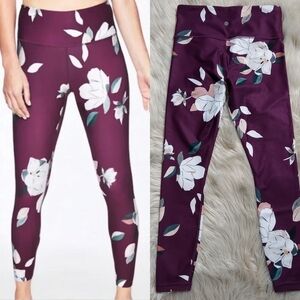 Athleta Floral Elation 7/8 Workout Tights Size Small